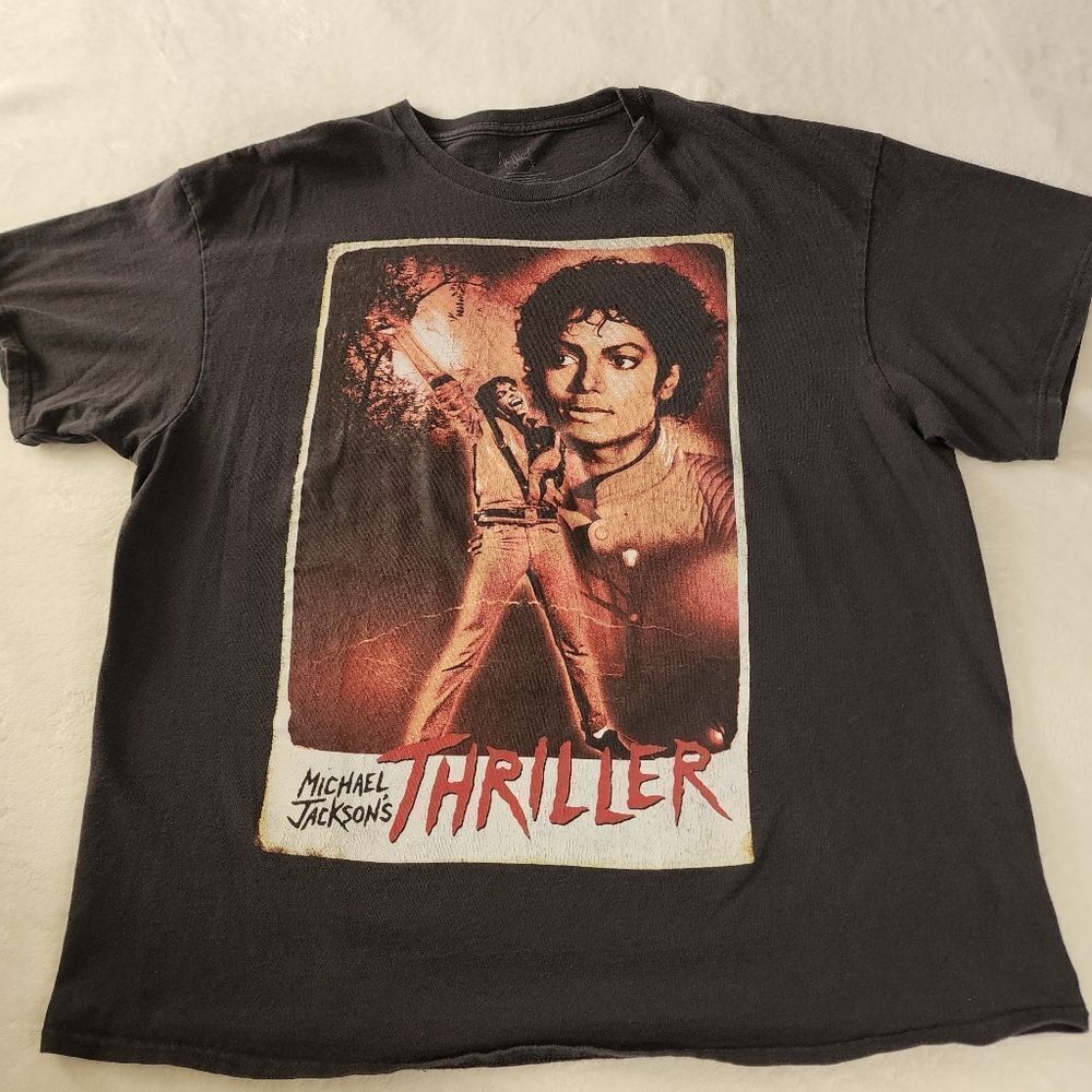 Michael Jackson Thriller Black Tshirt With Graphics Size XL